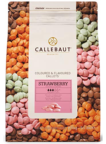 Callebaut Strawberry Flavoured Chocolate Drops - Pack Size = 1x2.5kg von Callebaut