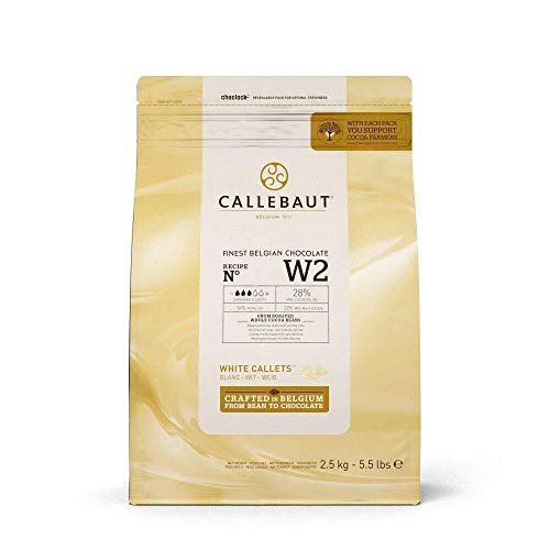 Callebaut weiße Schokolade W2, Callets, 2,5 kg Originalabpackung, 720023 von Callebaut