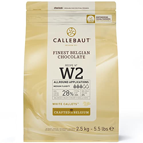Callebaut White Chocolate 'W2' Callets - Pack Size = 8x2.5kg von Callebaut