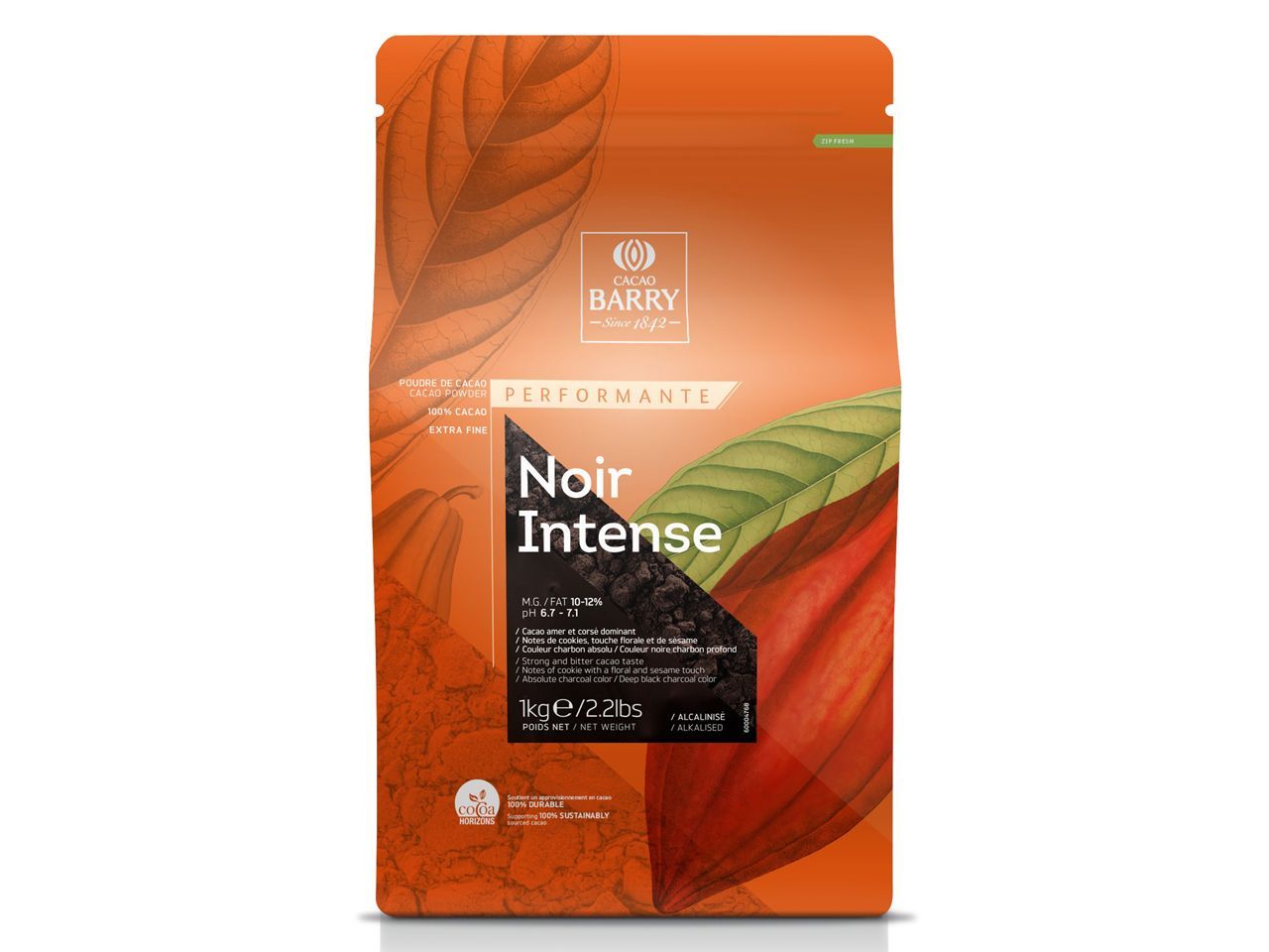 Cocoa Barry Noir Intense schwarzes Kakaopulver 1kg von Callebaut