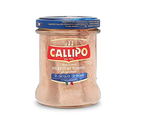 3x Callipo Filetti di Tonno al naturale in acqua di mare natürliche Thunfischfilets im Meerwasser 170g von Callipo