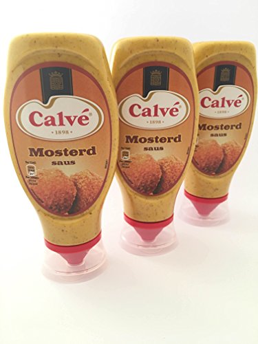 3 * Calvé Mosterd saus - feine cremige Senfsauce - 430 ml von Calvé