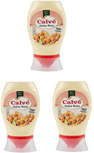 3x Calve Calvè Salsa rosa mayo Fritessoße Soße Sauce squeeze 225ml von Calvé
