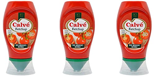3x Calvé Ketchup Squeeze FritesSoße Tafelsauce natürliche Inhaltsstoffe 250ml von Calvé