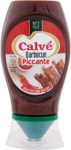 3x Calvé Salsa Barbecue Piccante Tafelsauce Soße Würzige Barbecue Sauce 250ml starker Geschmack Ideal für gegrilltes Fleisch Würzsaucen von Calvé