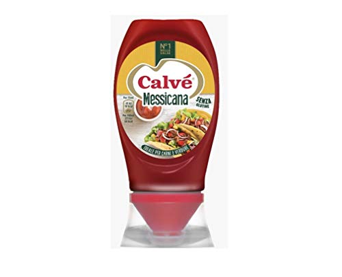 3x Calvé Salsa Messicana mit Tomaten und Chili Ideal für Gemüse und Fleisch Gluten-frei 250ml von Calvé