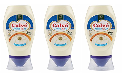3x Calvè bontà fresca mayo mit fettarmem Joghurt würzen squeeze sauce 225 ml von Calvé
