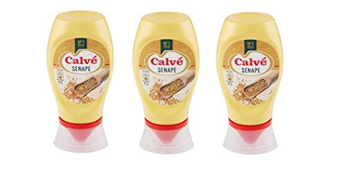 3x Calvé senape Fritessoße Soße Sauce mustard würzig Geschmack Senf 250ml von Calvé