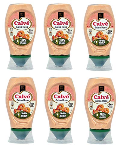 6x Calve Calvè Salsa rosa mayo Fritessoße Soße Sauce squeeze 225ml von Calvé