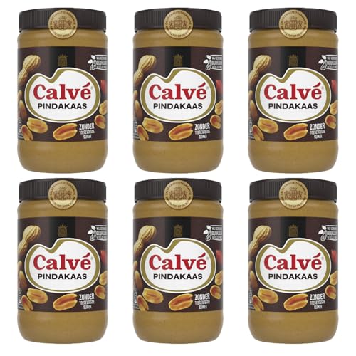 6x Calve Pindakaas Erdnussbutter 1 Kg I Erdnußcreme aus den Niederlanden von Calvé