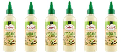 6x Calvé Salsa al gusto di Avocado Lime e Jalapeño Avocadosoße glutenfrei Sauce ideal für gemüse und salate 215ml von Calvé