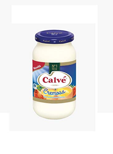 Calvè Cremosa Mayonnaise Classic Mayo Salsa für Pommes Frites Tisch Sauce im Glas 439 g von Calvè