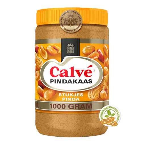Calvé - Erdnussbutter mit Stückchen Nus - 1kg von Calve