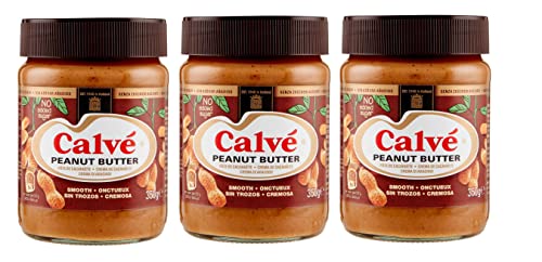 Calvé Pindakaas 3 x 350g - Erdnußbutter - Peanut Butter - Ohne Zuckerzusatz von Calvé
