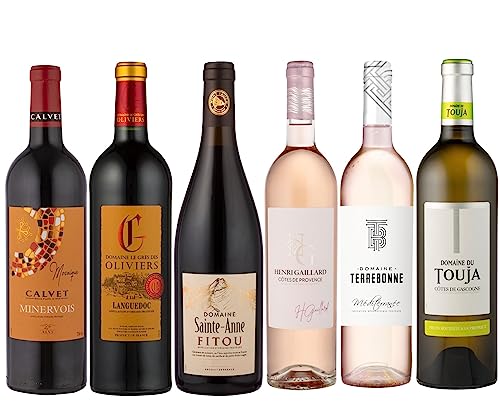 La Grande Vinothèque - Wein Probierpaket - Auswahl von 6 Rot-, Weiß- und Roséweinen der südfranzösischen Appellationen (6 x 0,75L) von La Grande Vinothèque