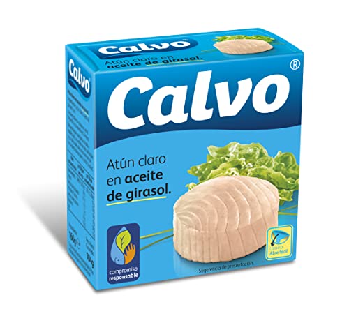 Calvo Gelbflossen-Thunfisch in Sonnenblumenöl - 160 gr. Netz von Calvo