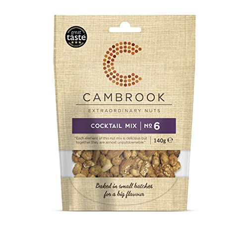 Cambrook – Cocktailmischung 6, gesalzene, geräucherte und karamellisierte Nussmischung, 140-g-Beutel Cambrook – Cocktailmischung 6, gesalzene, geräucherte und karamellisierte Nussmischung, 140-g-Beutel von Cambrook