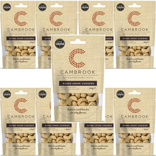 Cambrook - Gebackene Umami-Cashewnüsse, 80-g-Beutel, 9er-Pack Cambrook - Gebackene Umami-Cashewnüsse, 80-g-Beutel, 9er-Pack von Cambrook