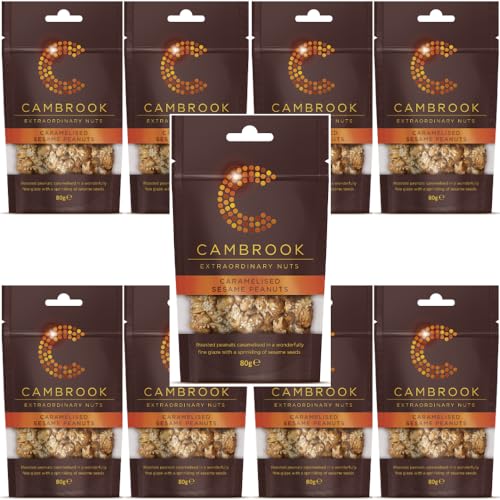 Cambrook - Karamellisierte Sesam-Erdnüsse, 80-g-Beutel, 9er-Pack Cambrook - Karamellisierte Sesam-Erdnüsse, 80-g-Beutel, 9er-Pack von Cambrook