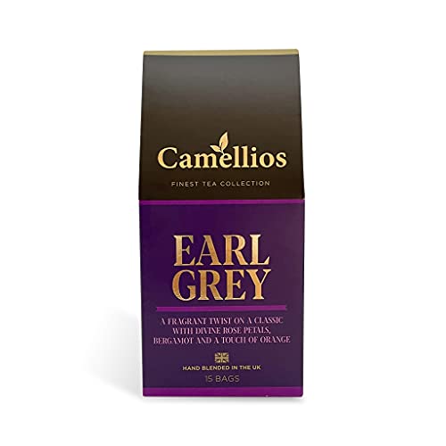 Earl Grey Tea, 15 Pyramiden-Teebeutel, Kamelien von Camellios