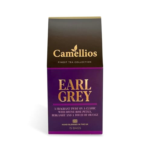 Earl Grey Tea Pyramid Teebeutel Camellios (1er Pack, 15 Teebeutel) von Camellios
