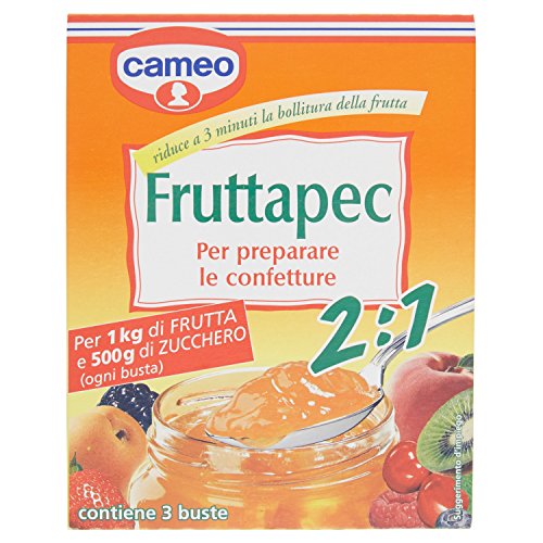 3x Cameo Fruttapec Gusto Equilibrato Zubereitet für Hausgemachte Marmelade 75g ( Enthält 3 Beutel à 25g ) von Cameo