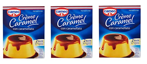 3x Cameo Preparato per Crème Caramel con caramellato Zubereitet für Crème Caramel Für Desserts zubereitet 200g von Cameo