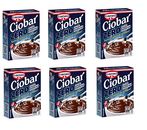 6x Cameo Ciobar Zero Ohne Zuckerzusatz heiße schokolade istant chocolate ( 4 x 19g) schoko von Cameo