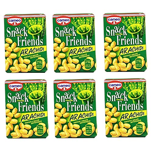 6x Cameo Snack Friends Arachidi Tostate e Salate Peanuts Geröstete und Gesalzene Erdnüsse Vakuumverpackung 40g 6x Cameo Snack Friends Arachidi Tostate e Salate Peanuts Geröstete und Gesalzene Erdnüsse Vakuumverpackung 40g von Cameo