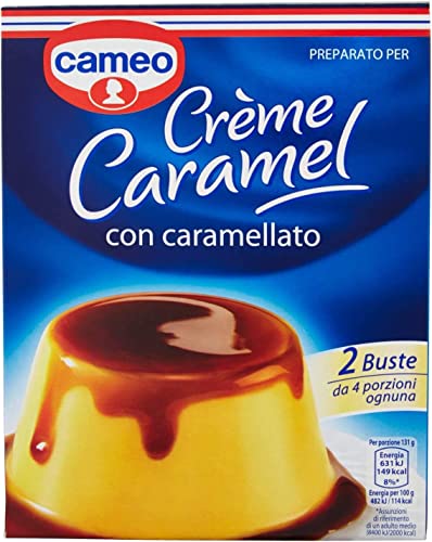 Cameo Preparato per Crème Caramel con caramellato Zubereitet für Crème Caramel Für Desserts zubereitet 200g von Cameo