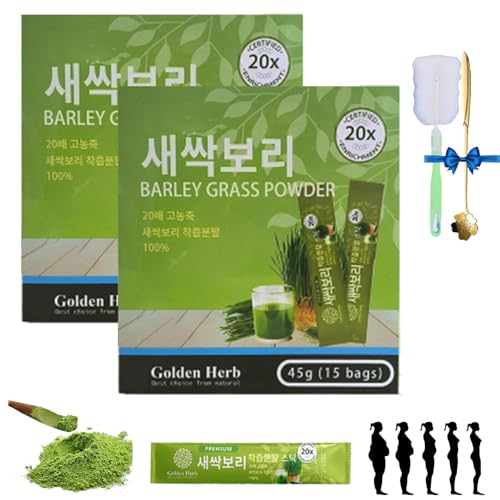 Camic Flower and Plant Dietary Fiber Tender Seedling Powder &100% Pure & Organic,Organic Barley Grass Juice Powder,Barley Seedling Solid Drink (2) von Camic