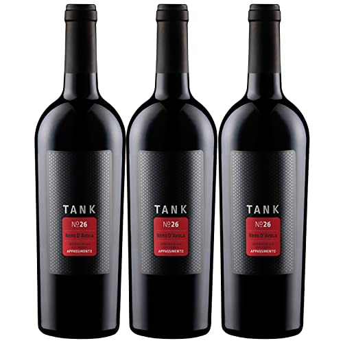 Camivini TANK 26 Nero d'Avola Appassimento IGT Rotwein Wein Halbtrocken Italien I FeinWert Paket (3 Flaschen) von Camivini