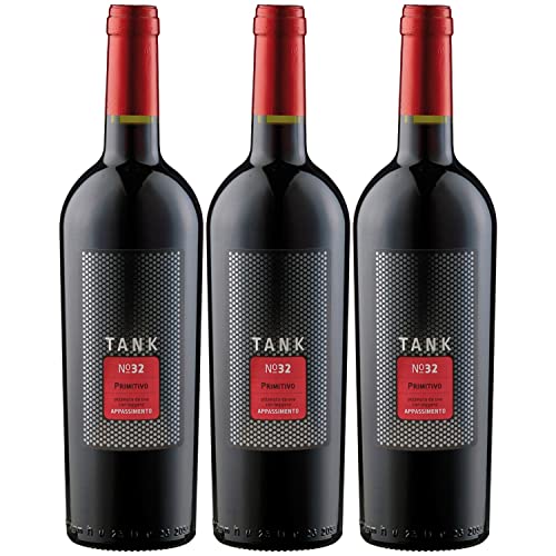 Camivini TANK 32 Primitivo Appassimento IGT Rotwein Wein Halbtrocken Italien I FeinWert Paket (3 Flaschen) von Camivini