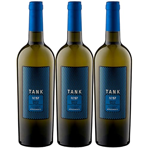 Camivini Tank 57 Grillo Sicilia Appassimento DOC Weißwein Wein trocken Italien Inkl FeinWert E-Book (3 Flaschen) von Camivini