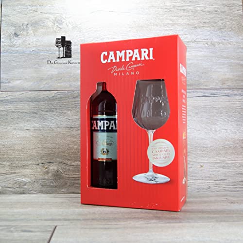 Campari Milano Bitter Geschenk Edition mit Glas & Kartonage, 0,7l, 25% von Campari