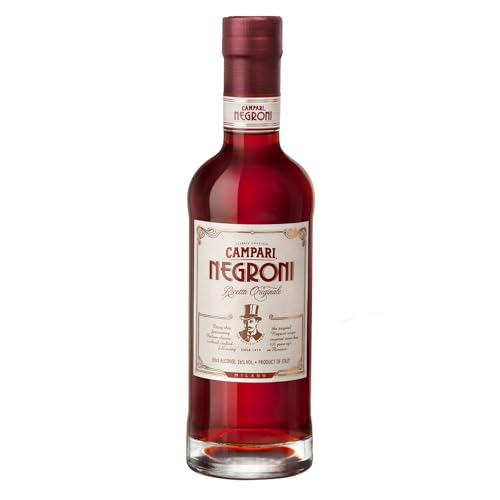 Campari Negroni - italienischer, servierfertiger Pre-Dinner Cocktail aus dem Hause Campari - Campari kombiniert mit dem Aroma von Gin und rotem Wermut - 1 x 0,5 Liter von Campari