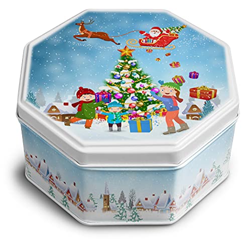 Campbells Shortbread 115 g Dose mit Weihnachtsbaumszene (Petticoat Tails) von Campbells Shortbread