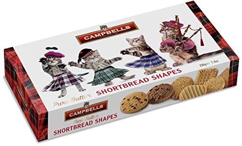 Campbells Shortbread Mad Kittens Pure Butter Shortbread Shapes Carton – eine Auswahl an köstlichen Doppel-Schokochips, Schokoladenchips und verschiedenen Formen, 210 g Campbells Shortbread Mad Kittens Pure Butter Shortbread Shapes Carton – eine Auswahl an köstlichen Doppel-Schokochips, Schokoladenchips und verschiedenen Formen, 210 g von Campbells Shortbread