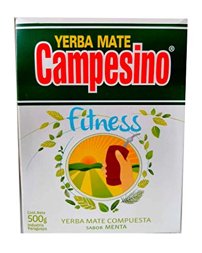 Campesino Yerba Mate Tee, FITNESS - Sabor Menta, Mate-Tee aus Paraguay, Tee für die Gewichtsabnahme, 500g von Campesino
