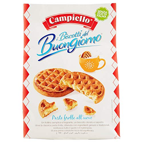 3x Campiello i Biscotti del Buongiorno Frollini all'uovo Ei Shortbread Kekse mit frischem Ei biscuits cookies 100% Italienische Kekse 700g von Campiello