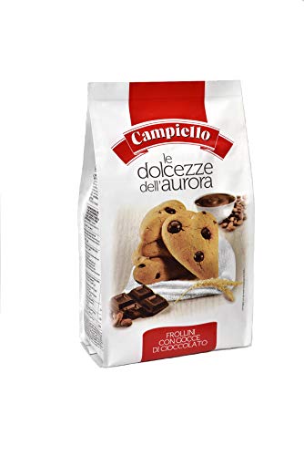 6x Campiello Il Frollino del Buongiorno con gocce di cioccolato Shortbread mit Schokoladenstückchen 350g biscuits cookies 100% Italienische Kekse 350g von Campiello
