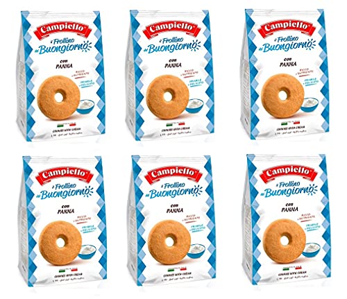 6x Campiello i Biscotti del Buongiorno Frollini alla panna Sahne Shortbread Kekse mit Sahne 700g biscuits cookies 100% Italienische Kekse 6x Campiello i Biscotti del Buongiorno Frollini alla panna Sahne Shortbread Kekse mit Sahne 700g biscuits cookies 100% Italienische Kekse von Campiello