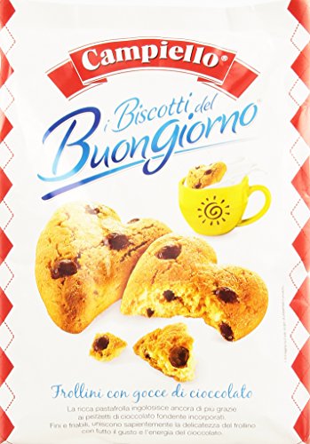 Campiello i Biscotti del Buongiorno Frollini con gocce di cioccolato Shortbread mit Schokoladenstückchen 700g biscuits cookies 100% Italienische Kekse von Campiello