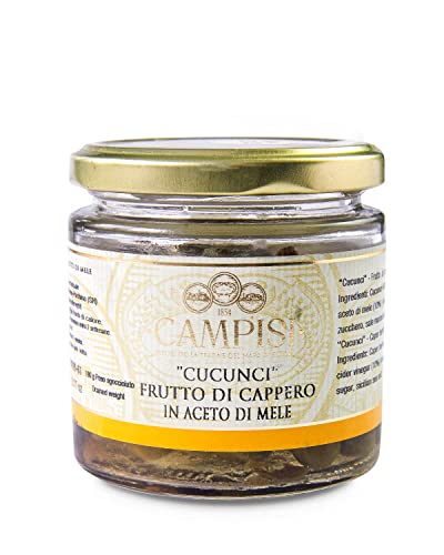 Campisi Italienische Cucunci Kapern Kapernäpfel 150g in Weinessig eingelegt aus Sizilien SONDERANGEBOT von Campisi