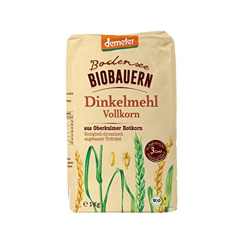 Campo Verde, Demeter Bodensee Biobauern Dinkelvollkornmehl, 5er Pack (5 x 1 kg) von Campo Verde