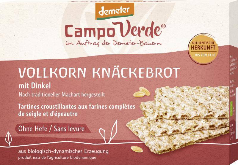 Campo Verde Demeter Vollkorn Knäckebrot mit Dinkel von Campo Verde