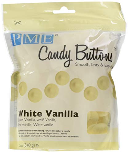 PME Candy-Buttons, Weiße Vanille, 340 g von PME