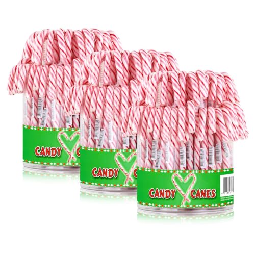 Candy Stöcke rot-weiß 72x14g in der Dose Zucker-stangen (3er Pack) von Candy Canes