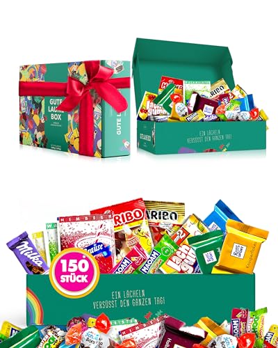 Premium Süßigkeiten Box (150 Stück) - "Gute Laune Box" als Geschenk Idee, für Kinder Geburtstage, Pinata Füllung, Candy Bar (XXL Naschbox) von Candy Circle