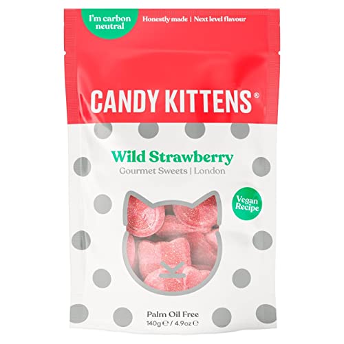 Candy Kitten s Wild Strawberry Gourmet Süßigkeitenbeutel, 140 g, 6 Stück von Candy Kitten